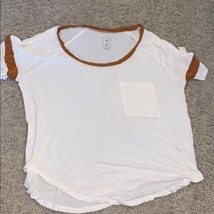 Pacsun white and orange tee